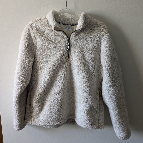 Time and Tru Off-White Sherpa Pullover - Picture 5 of 7